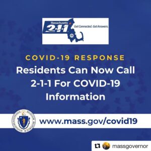 MA residents can now call 2-1-1